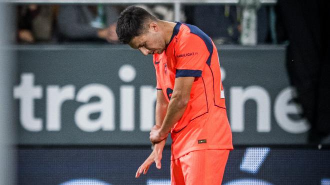 Roony Bardghji celebrando su primer gol con el Barça (X: @FCBarcelona_es)