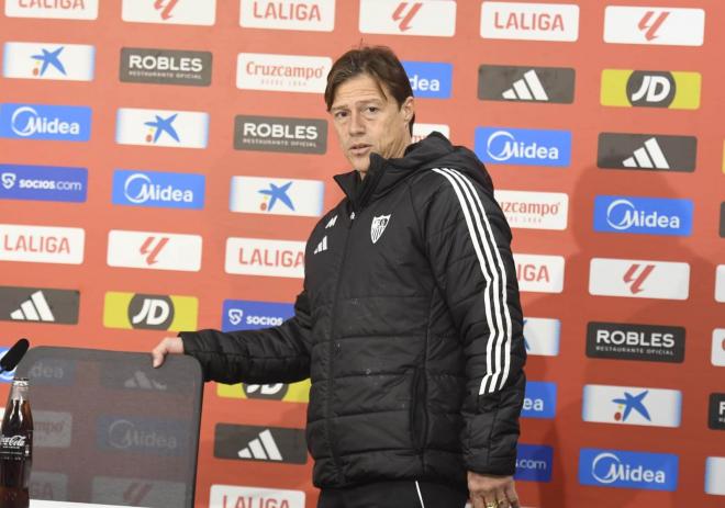 Matías Almeyda, en rueda de prensa (Foto: Kiko Hurtado).