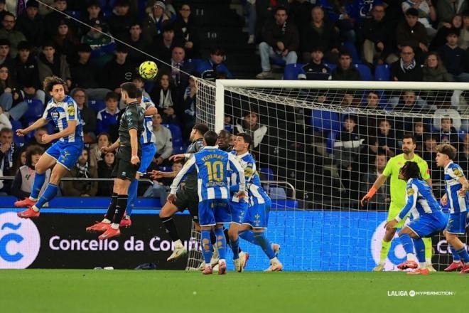 Lance del Dépor-Castellón en Riazor (Foto: LALIGA).