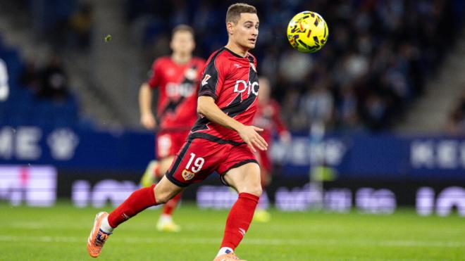 Jorge de Frutos fue el ariete del once titular del Rayo ante el Espanyol (foto: LALIGA).