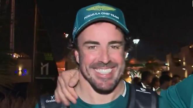Fernando Alonso, en Abu Dhabi (Foto: DAZN).