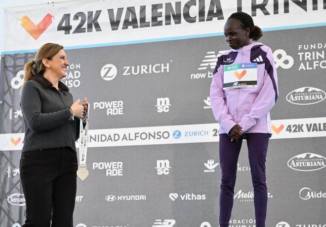 Maria José Catalá en el Maratón Valencia