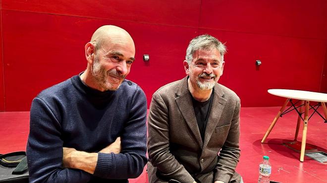 Mikel Urdangarin y Unai Basurko, dos amigos unidos por el mar y la música que presentaron 'Itsasora' en el Bilbao Mendi Film (Foto: ElDesmarque).