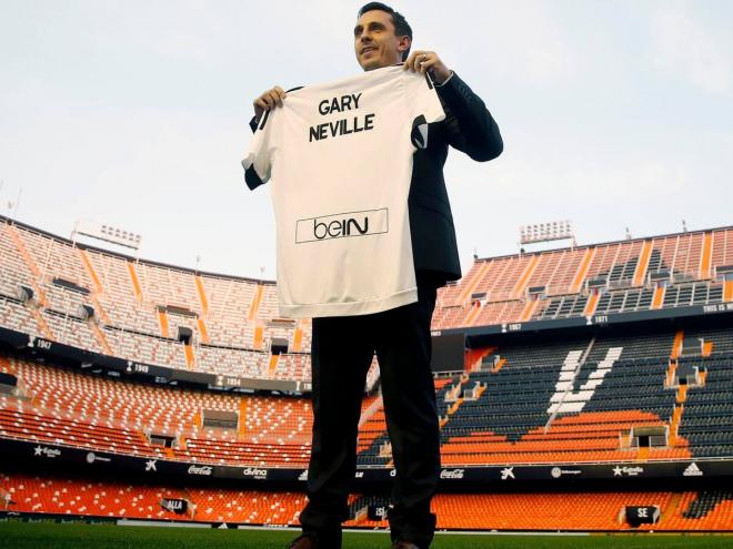 Presentación de Gary Neville (Foto: Archivo / EFE)