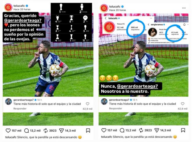 El 'zasca' de Sergio Ramos a Toluca.