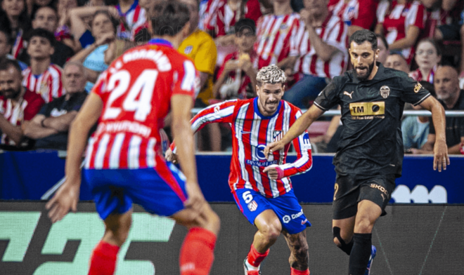 El Atlético-Valencia CF del año pasado en el Metropolitano (Foto: VCF)