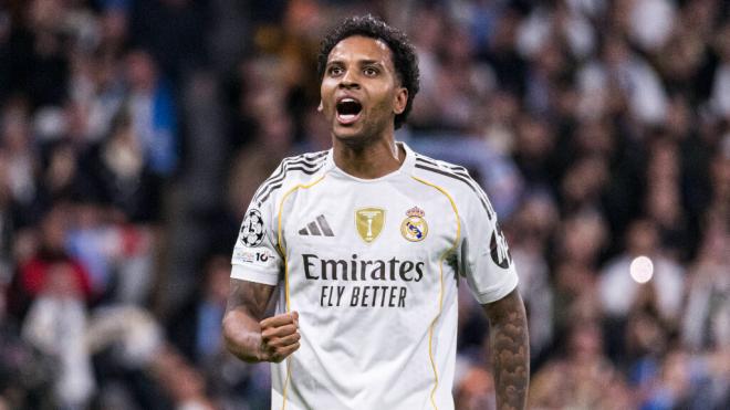 Rodrygo celebra un gol ante el Manchester City (Cordon Press)