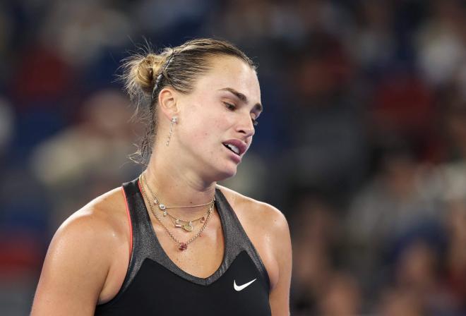 Sabalenka, en un partido de tenis (FOTO: Cordón Press).