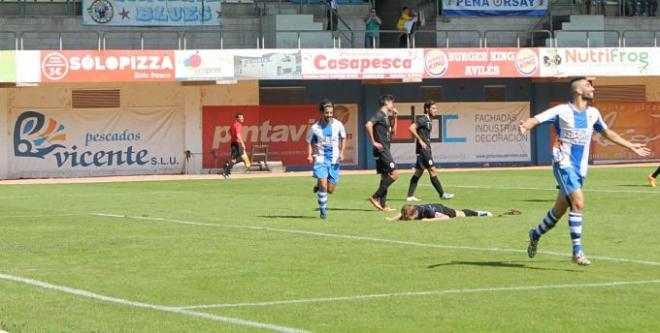 Cristian celebra un tanto.