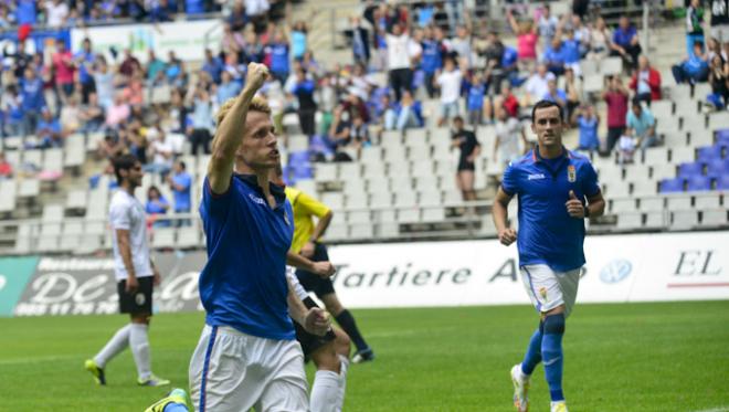 Imagen de un partido de los azules en el Tartiere.