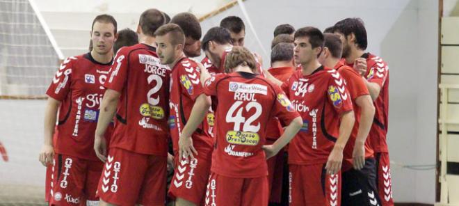 El equipo, durante un partido.