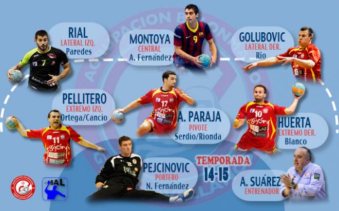 La plantilla del Juanfersa Gijón 2014-15. (IMAGEN: Rodrigo Medina).