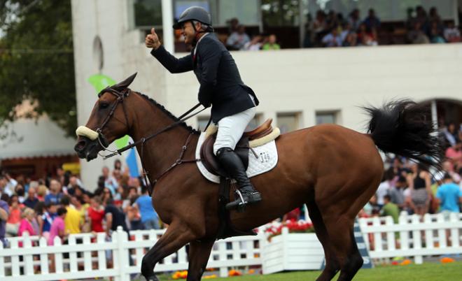 Samuel Parot, en el recorrido de ganadores. (FOTO: CSIO).