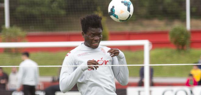 Dani Ndi, en un entrenamiento. (FOTO: Rodrigo Medina).