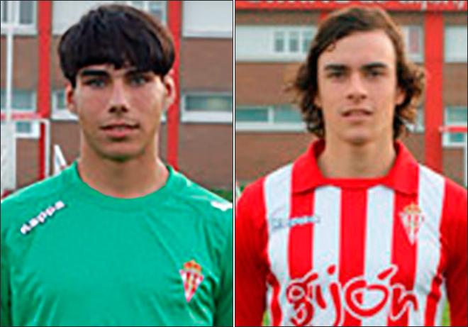 Dani y Pelayo, con la camiseta rojiblanca.