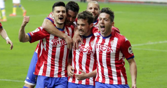 Muñiz celebra su gol ante Las Palmas. (FOTO: Rodrigo Medina).