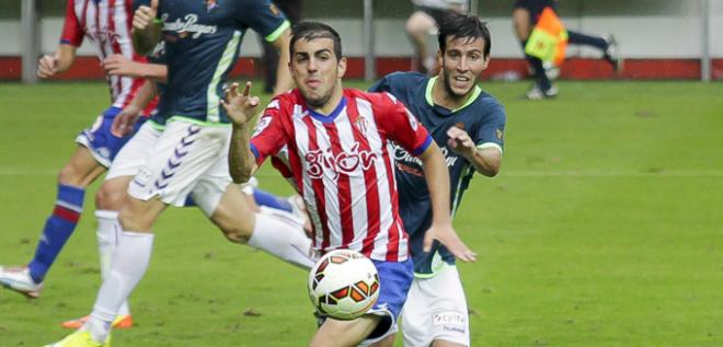 Carlos Castro, este domingo en su debut en Liga. (FOTO: Rodrigo Medina).