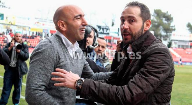 Abelardo, instantes antes del comienzo del partido.