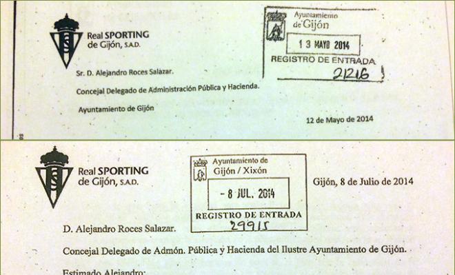El encabezado de las dos cartas que García Amado dirigió al Ayuntamiento.
