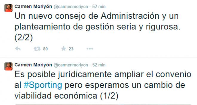 Moriyón también aclaró su opinión en Twitter.