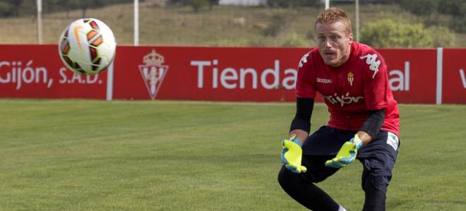 Alberto, en un entrenamiento. (FOTO: Rodrigo Medina).