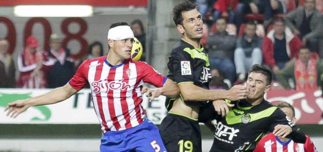 Bernardo, en el partido ante la Llagostera. (FOTO: Rodrigo Medina).