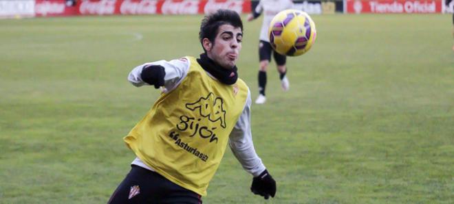 Castro, en un entrenamiento en Mareo. (FOTO: Rodrigo Medina).