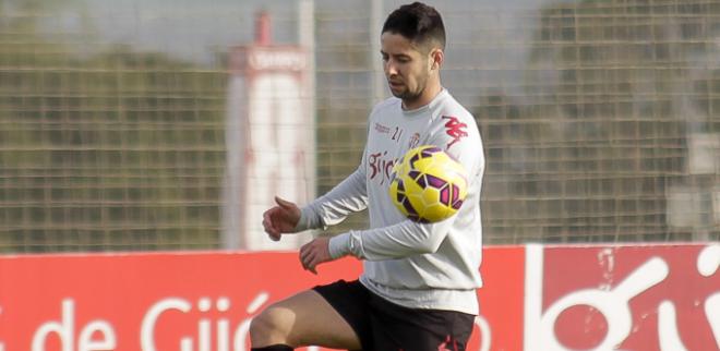 Hugo Fraile, durante un entrenamiento. (FOTO: Rodrigo Medina).