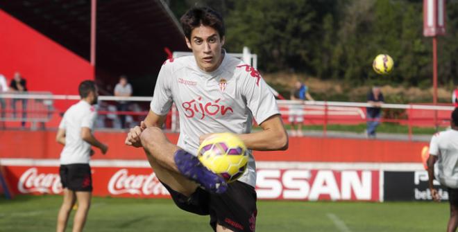 Pablo Pérez, entrenando en Mareo. (FOTO: Rodrigo Medina)