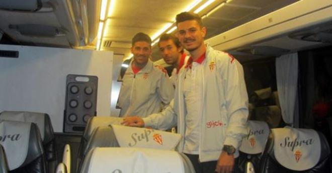 Sergio, Iván y Carmona antes de partir hacia Barajas. (FOTO: RSG).