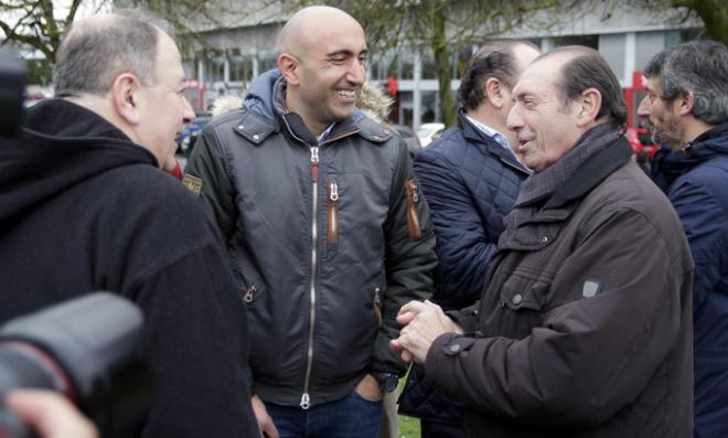 Quini, hace un mes escaso, en la inauguración de la calle que lleva su nombre. (FOTO: Rodrigo Medina).