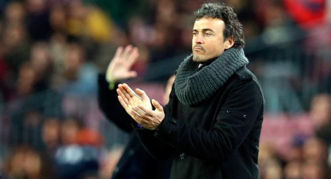 Luis Enrique, en un partido en el Camp Nou. (FOTO: FCB).