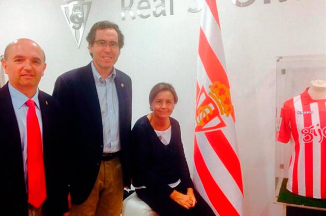 Carmen Moriyón, en El Molinón. (FOTO: Twitter).