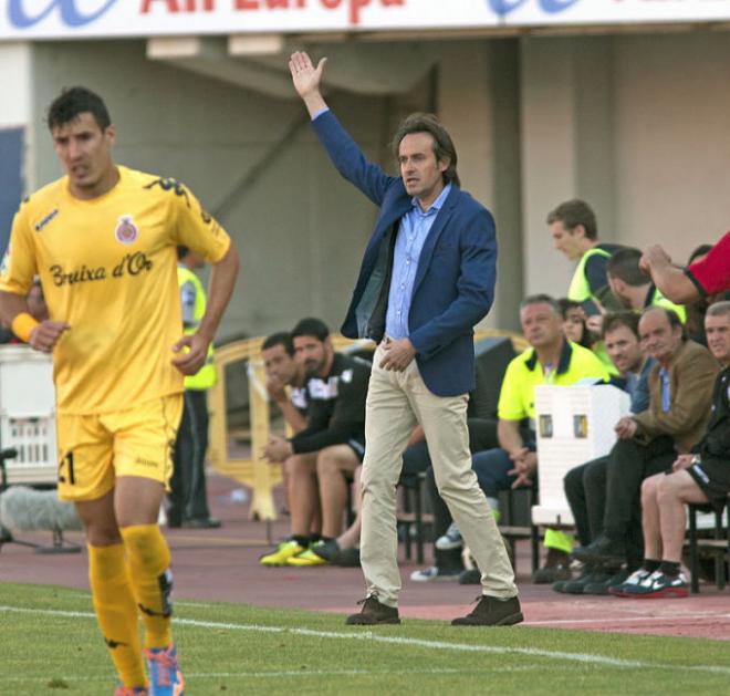 Miquel Soler, durante el partido Mallorca-Girona. (Foto: AG. LOF.).