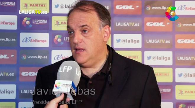 El presidente de la LFP, Javier Tebas.