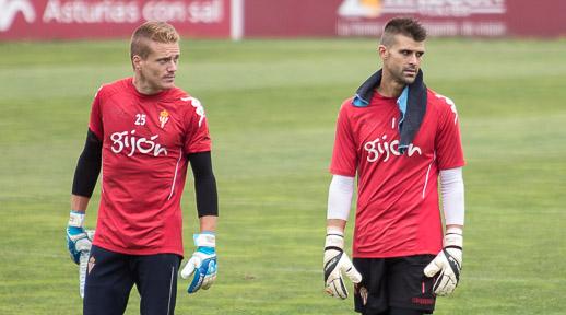 Alberto y Cuéllar, en un entrenamiento. (FOTO: Rodrigo Medina).