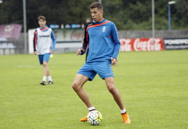 El canterano en un entrenamiento. (Foto:  Lorena Francos).