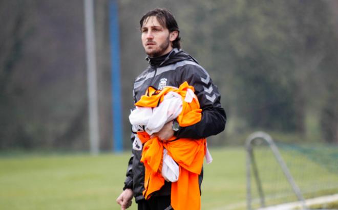 David Generelo, en su etapa como técnico del Real Oviedo (Foto: Lorena Francos).