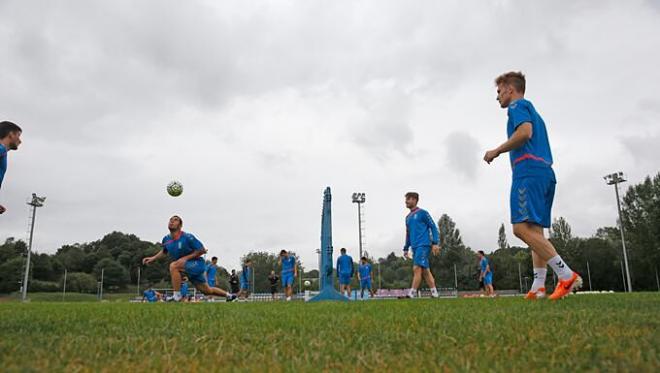 Imagen del entrenamiento de este viernes.