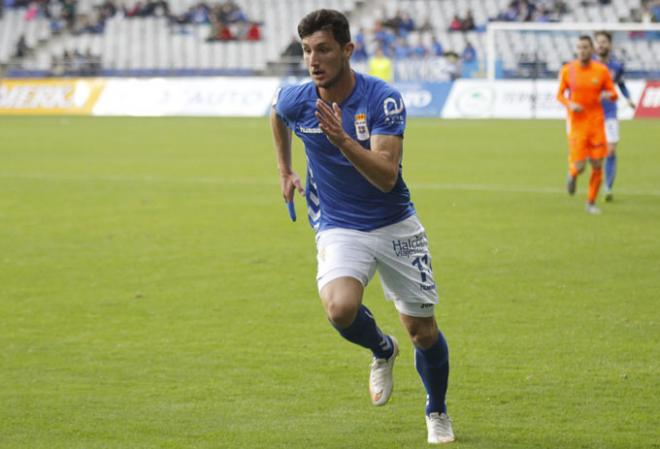 Borja Valle, en el Carlos Tartiere (Foto: Lorena Francos).