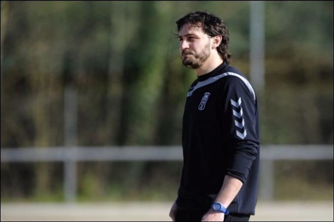 David Generelo, en su etapa como técnico del Real Oviedo.