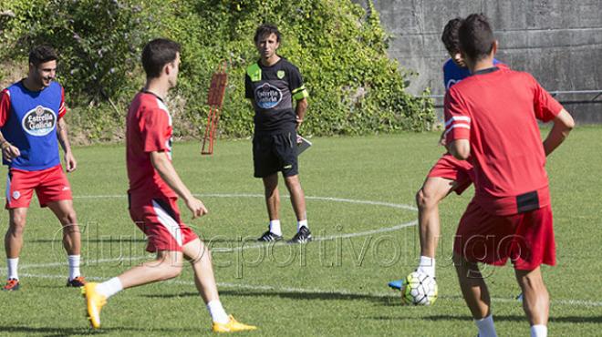 Imagen de un entrenamiento de los gallegos. (Foto: Cdlugo.com).