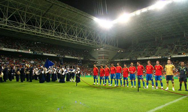 Imagen del último partido de la Roja en el Tartiere.