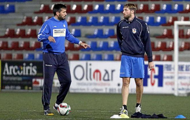 El asturiano, durante un entrenamiento esta temporada.