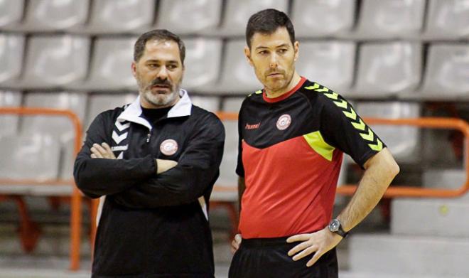 Sergio Cotelo, en un entrenamiento en el Palacio. (FOTO: Rodrigo Medina).