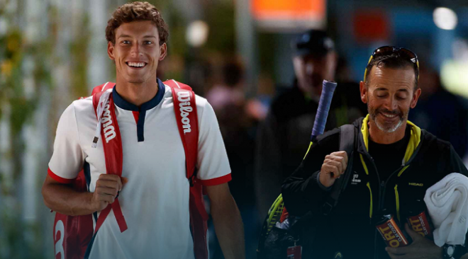 Carreño, junto a su entrenador Samuel López. (FOTO: ATP).