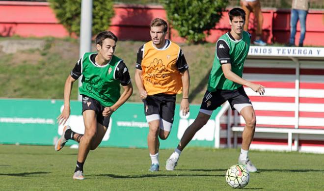 El canterano en el entrenamiento de este jueves. (FOTO: Rodrigo Medina).