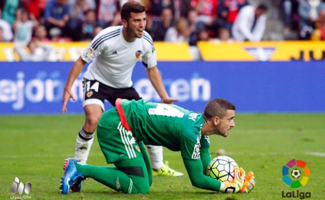 Jaume Domenech, portero del Valencia CF. (FOTO: La Liga)