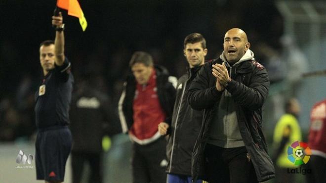 Abelardo, durante el partido.