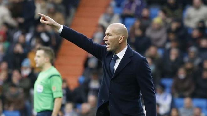 El francés en la banda del Bernabéu.